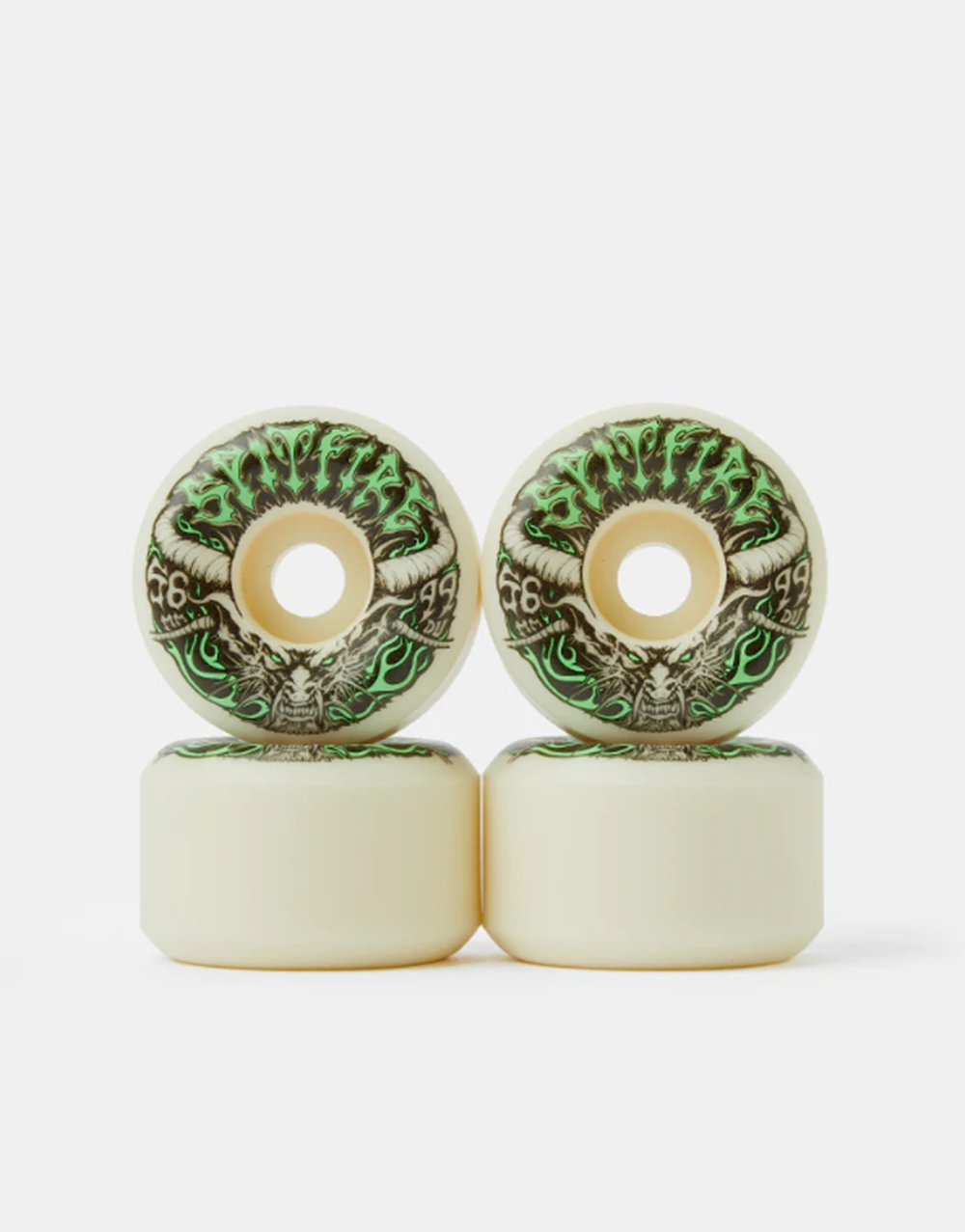Spitfire TM Demon Redux F4 Skateboard Wheels White Green 56/99