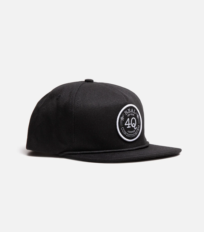 Real 4Q Logo Rope Hat Black Snapback