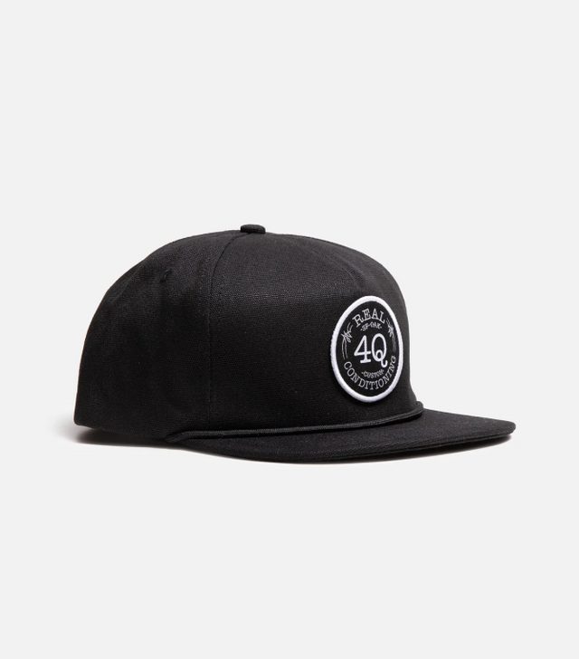 Real 4Q Logo Rope Hat Black Snapback