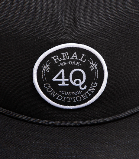 Real 4Q Logo Rope Hat Black Snapback