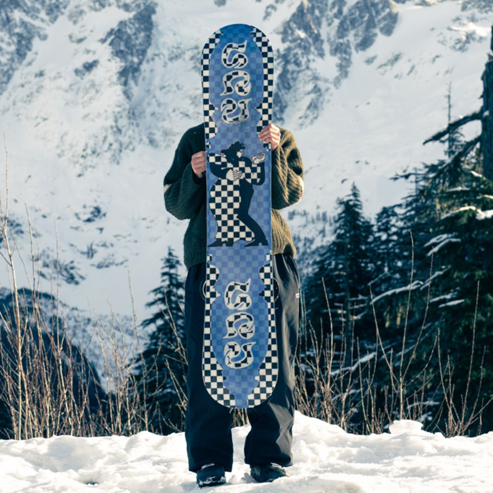 GNU 4x4 Snowboard 2026 White Blue 157