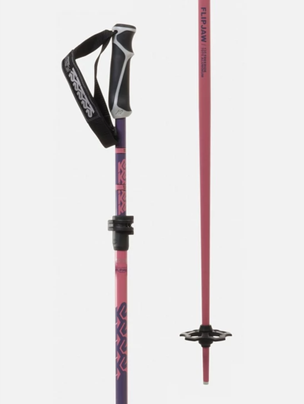 K2 FlipJaw FreeRide Poles Purple Pink 135cm