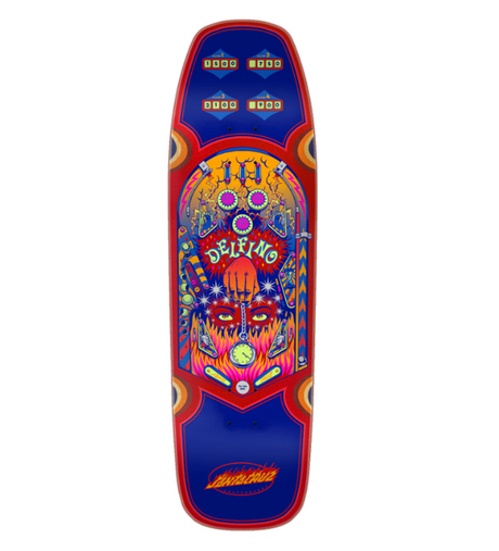 Santa Cruz Delfino Pinball Pro Deck Red 9.14 x 31.5