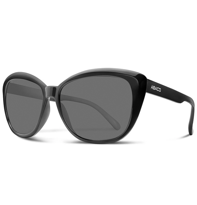 Abaco Kateye Polarized Sunglasses Gloss Black Grey