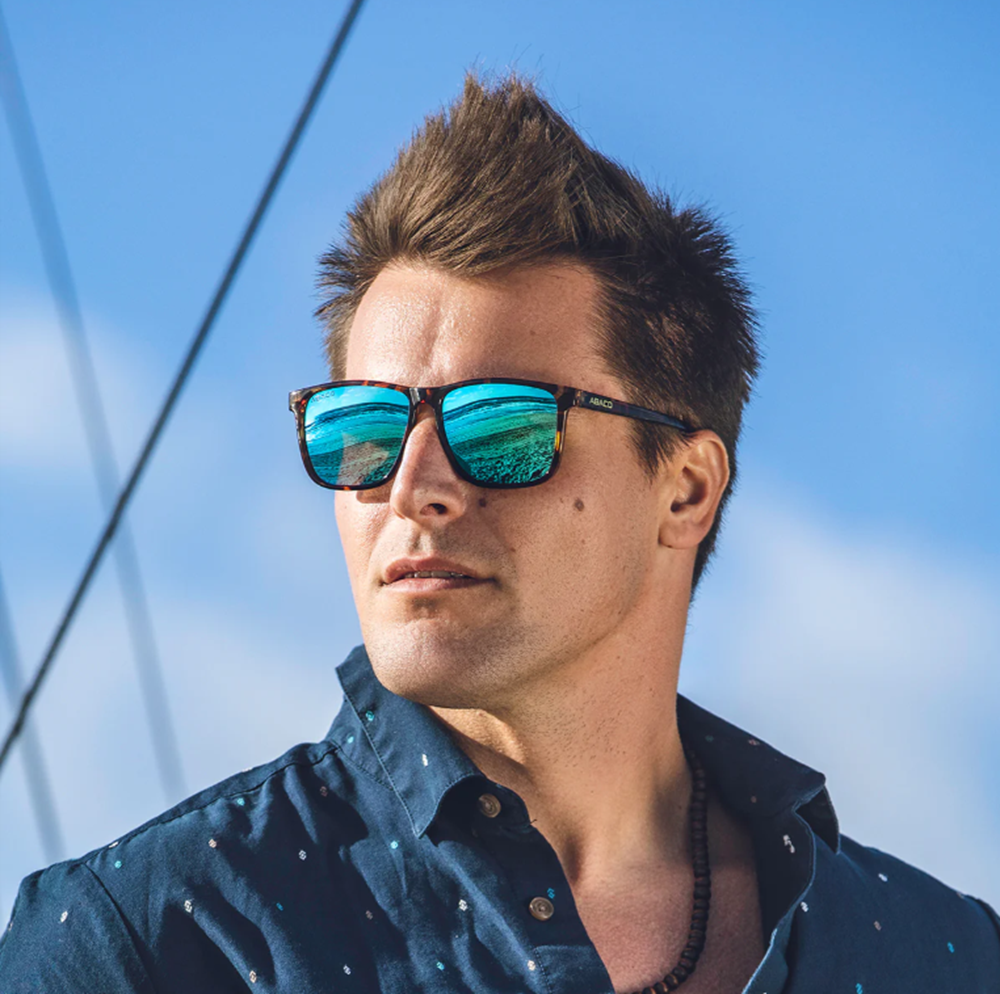 Abaco Jesse Polarized Sunglasses Matte Black Deep Blue