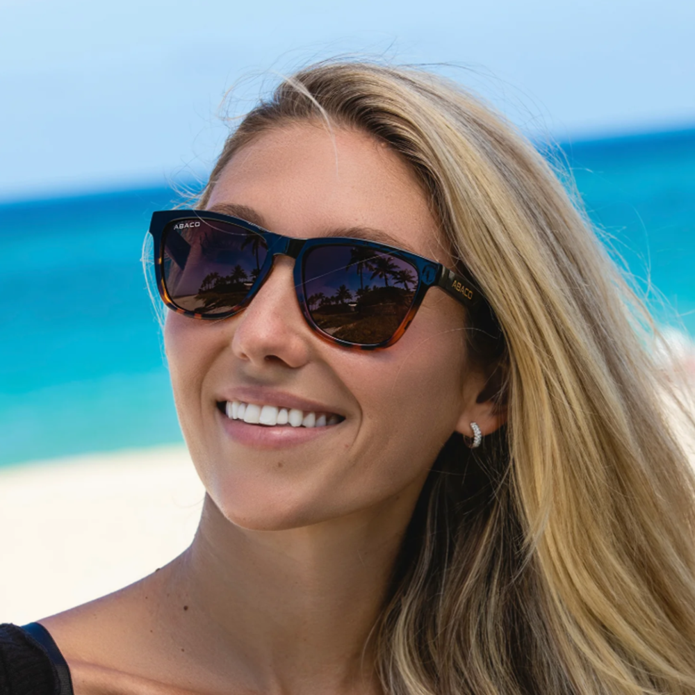 Abaco Kai Polarized Sunglasses Black Tort Fade Brown