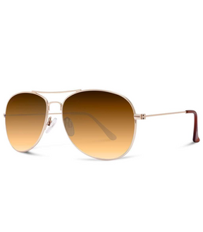 Abaco Avery Polarized Sunglasses Gold Brown Gradient