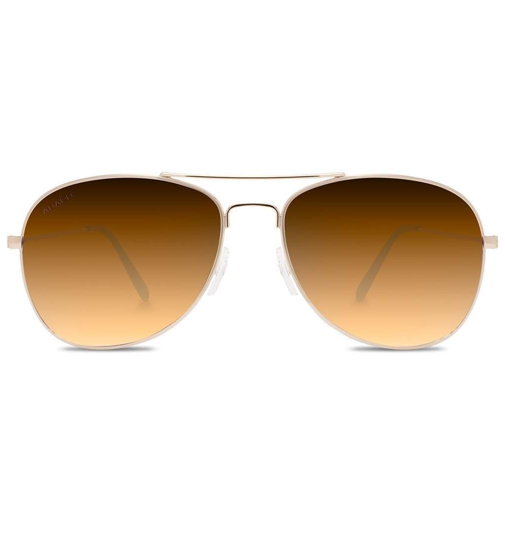 Abaco Avery Polarized Sunglasses Gold Brown Gradient