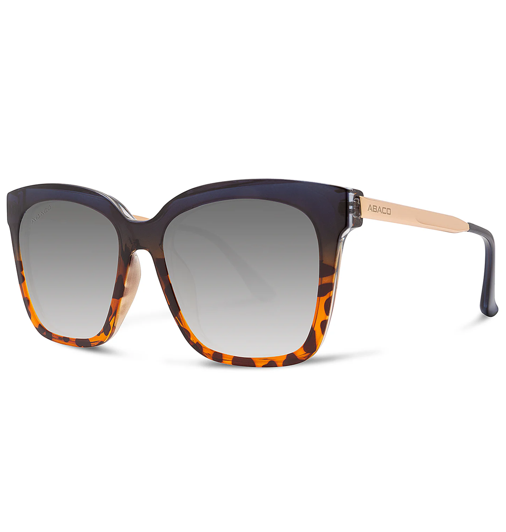 Abaco Zoe Polarized Sunglasses Navy Tort Fade Grey Gradient