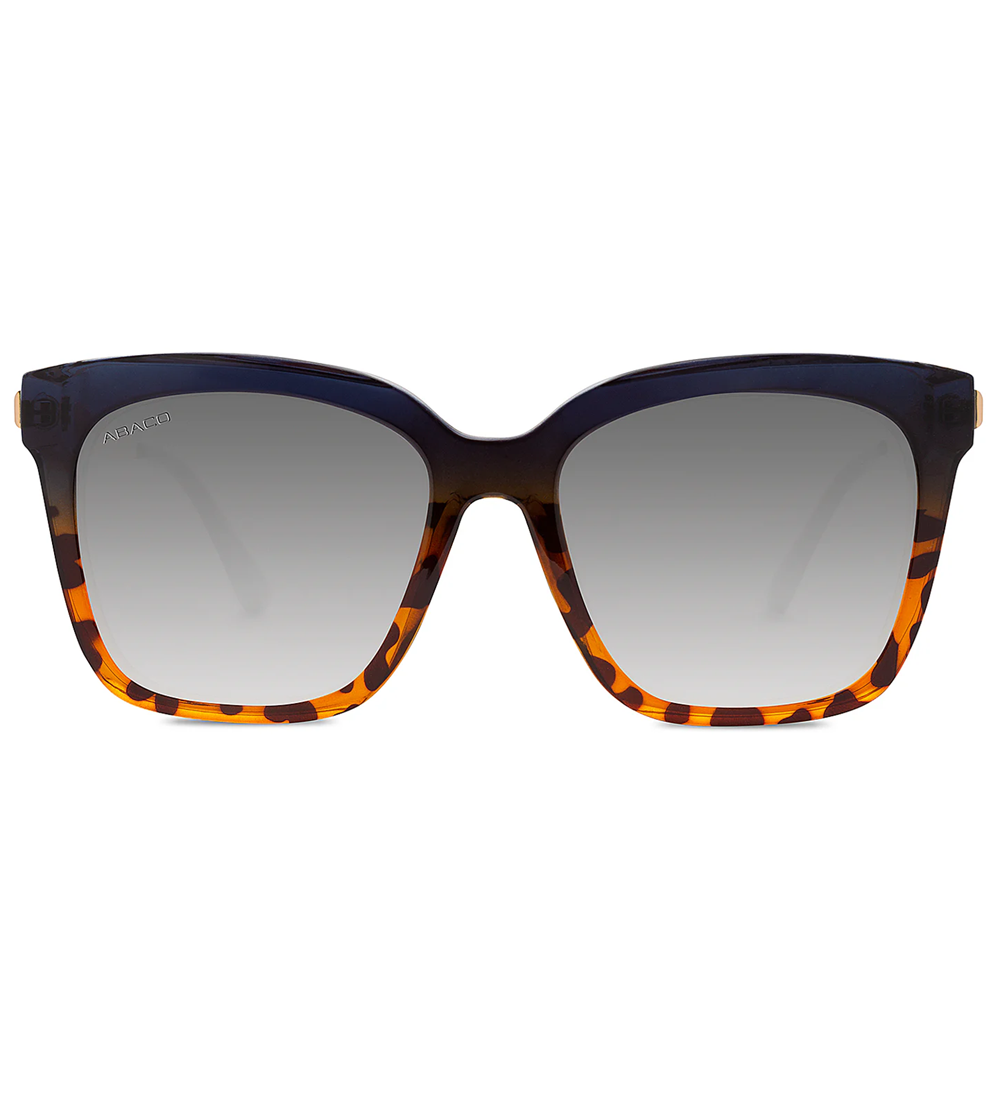 Abaco Zoe Polarized Sunglasses Navy Tort Fade Grey Gradient