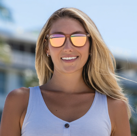 Abaco Kai Polarized Sunglasses Translucent Sand Champagne