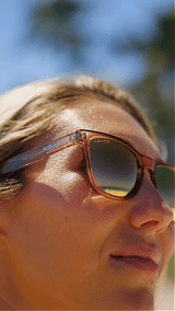 Abaco Kai Polarized Sunglasses Translucent Sand Champagne