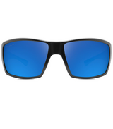 Abaco Crew Polarized Sunglasses Matte Black Deep Blue Mirror