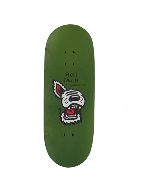 Red Wolf Ditch Digger Fingerboard Deck Green 33.9 x 94 RSS