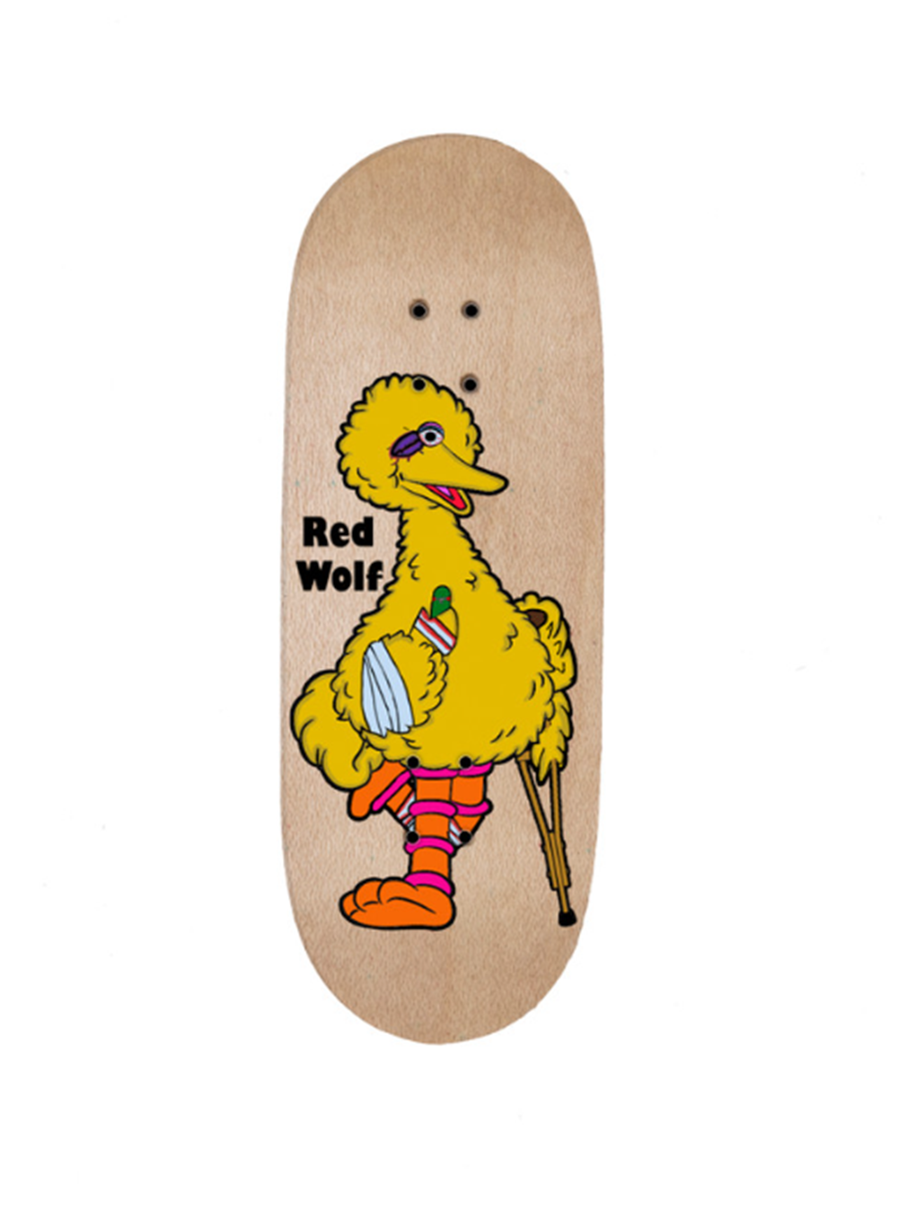 Red Wolf Big Bird Fingerboard Deck Yellow 33.5 x 94 RSS