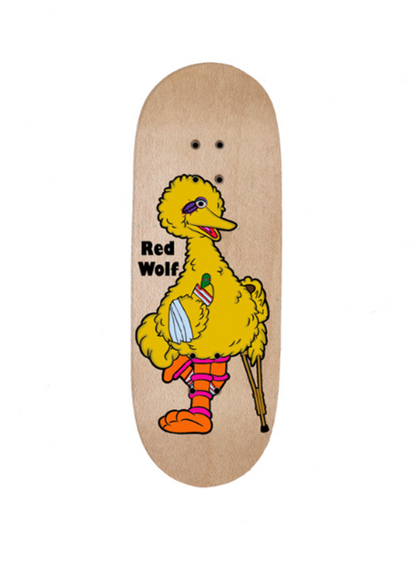 Red Wolf Big Bird Fingerboard Deck Yellow 33.5 x 94 RSS
