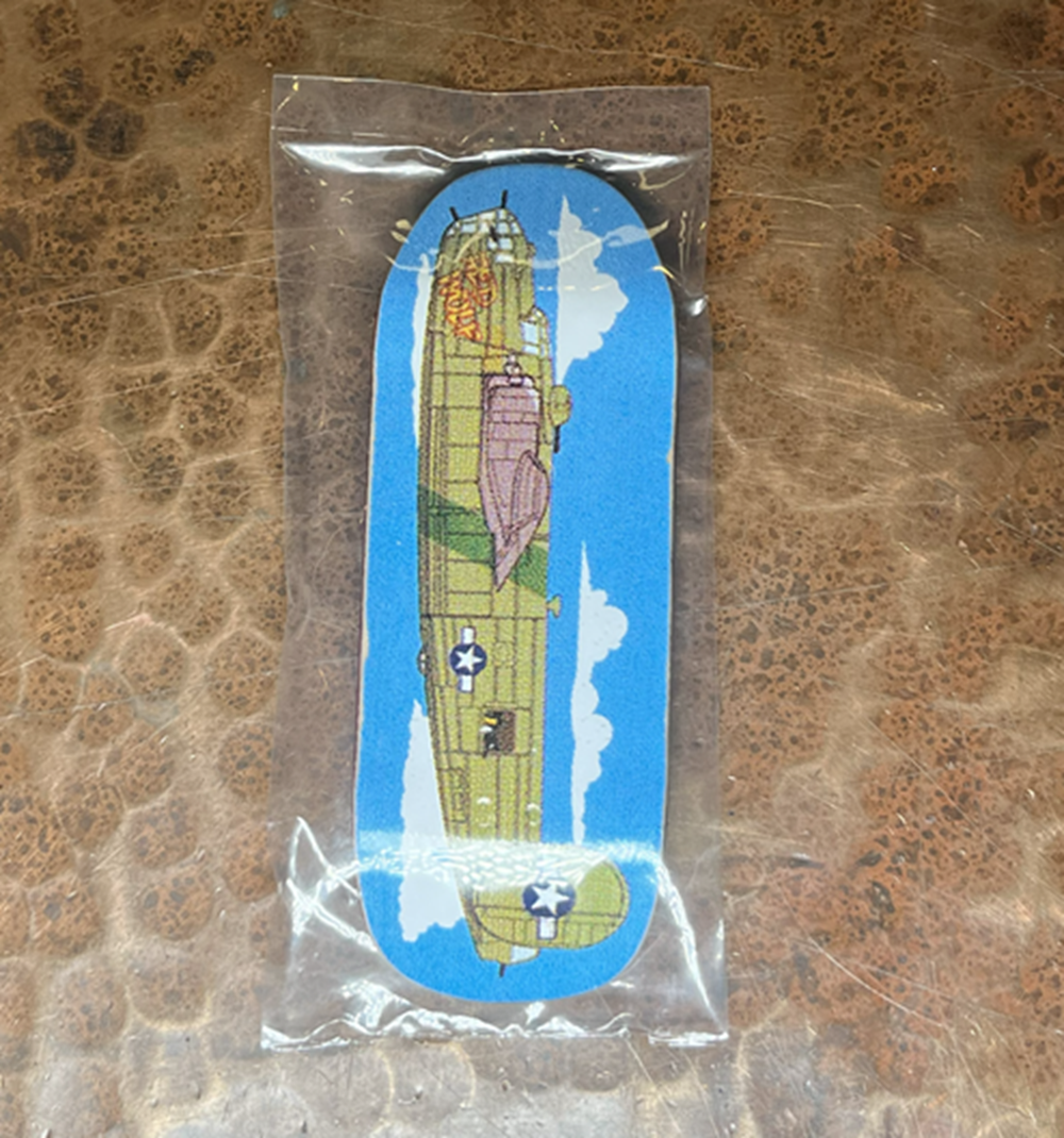 Red Wolf Bomber Shaped Fingerboard Deck Blue 34.4 x 94 RSS