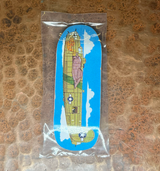 Red Wolf Bomber Shaped Fingerboard Deck Blue 34.4 x 94 RSS