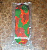 Red Wolf Camo Fingerboard Deck Red Green 33.5 x 98 REG