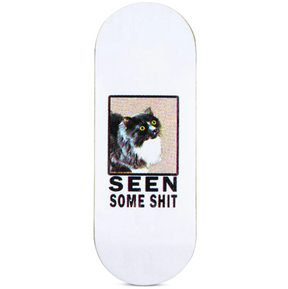 Red Wolf Seen Some Photo Fingerboard Deck White Black 34.5 x 95 RSS