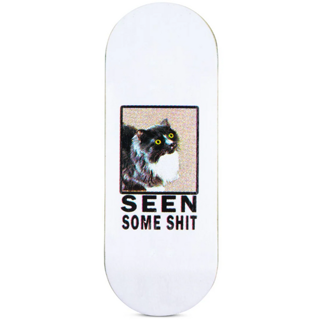 Red Wolf Seen Some Photo Fingerboard Deck White Black 34.5 x 95 RSS
