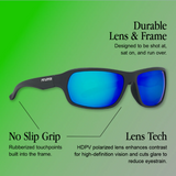 Pit Viper Somox Sunglasses Exec Blue HDPV Polarized