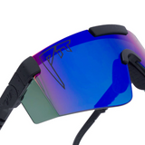 Pit Viper Originals Wide Sunglasses BlackingOut Ballistic Blue Green
