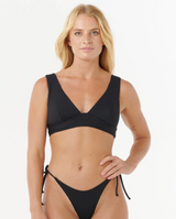 Rip Curl Prem Surf Deep V Swim Top D-DD Black