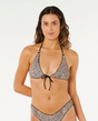 Rip Curl Coastal Instinct Tri Swim Top Leopard