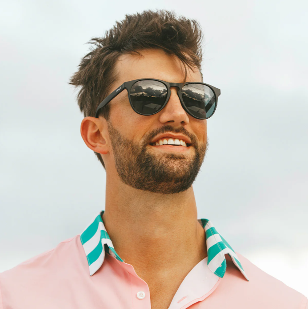 Abaco Logan Polarized Sunglasses Matt Black Grey