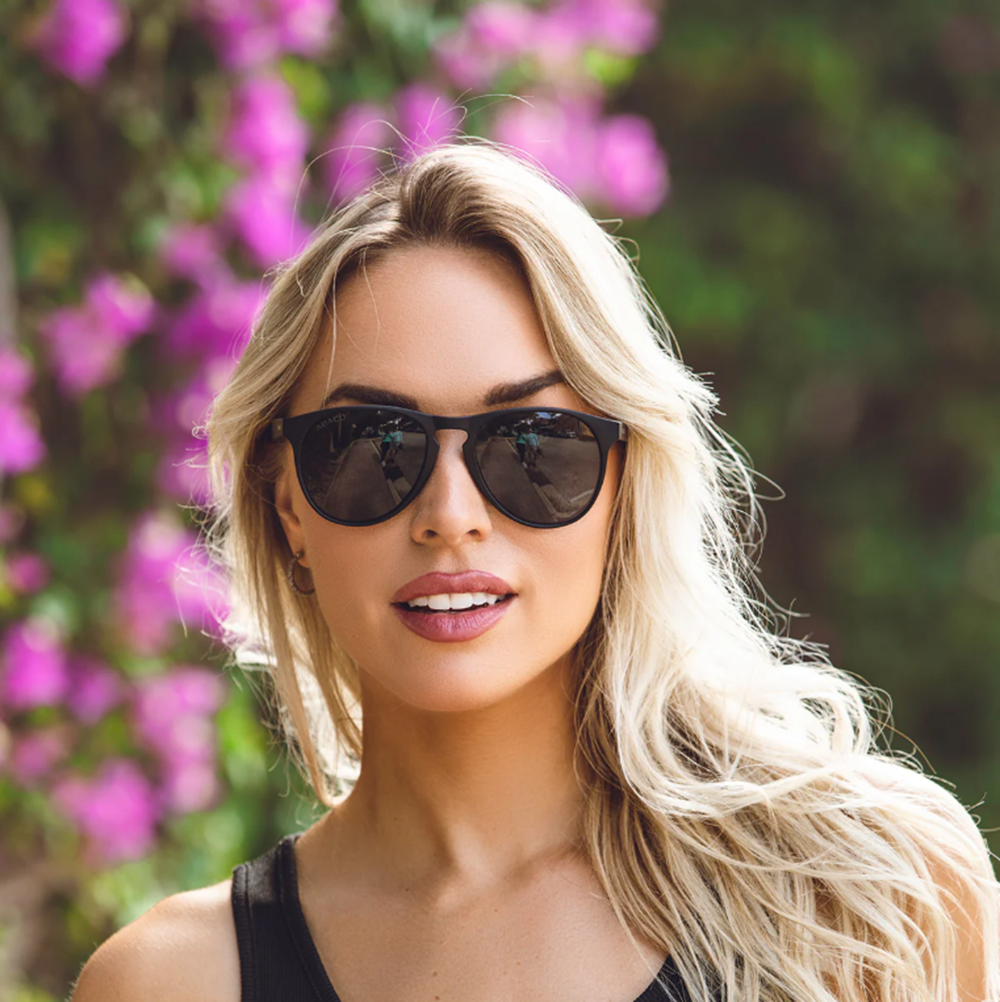 Abaco Logan Polarized Sunglasses Matt Black Grey