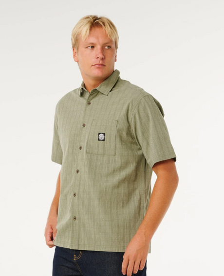 Rip Curl Prem Surf Check Woven Surplus Green