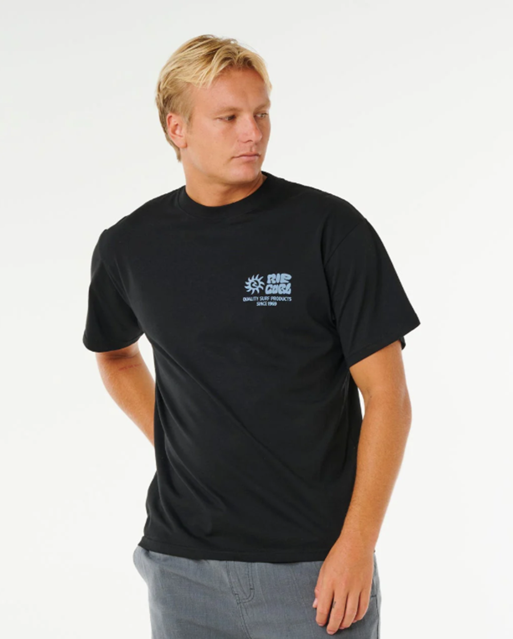Rip Curl Pacific Rinse Glass Off Tshirt Black L
