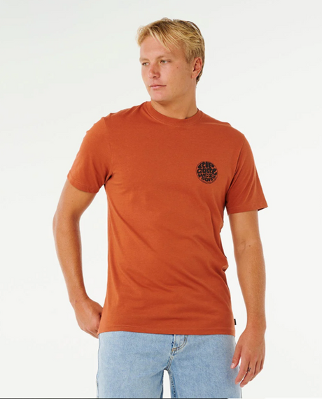 Rip Curl Wettie Passage Icon Tshirt Baked Clay M