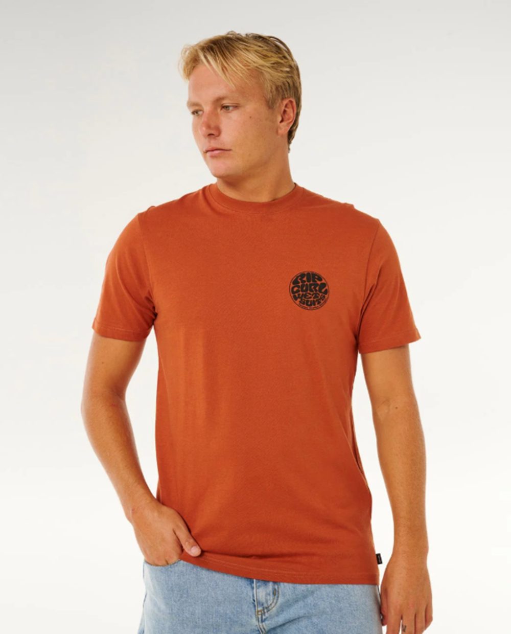 Rip Curl Wettie Passage Icon Tshirt Baked Clay