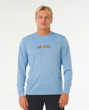 Rip Curl Icons Surflite UPF Rashguard SS Faded Denim