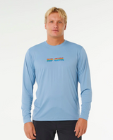 Rip Curl Icons Surflite UPF Rashguard SS Faded Denim L