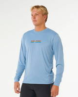 Rip Curl Icons Surflite UPF Rashguard SS Faded Denim
