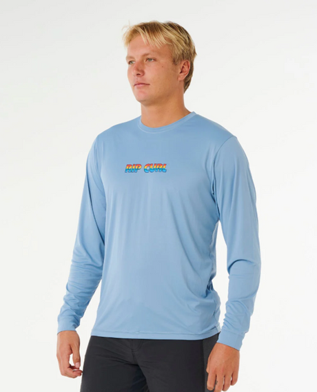 Rip Curl Icons Surflite UPF Rashguard SS Faded Denim