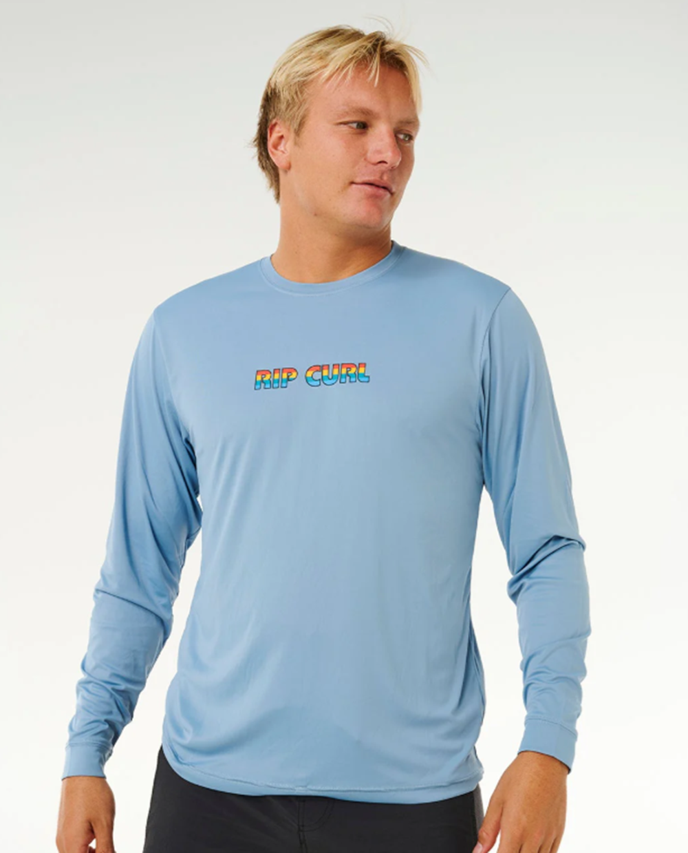 Rip Curl Icons Surflite UPF Rashguard SS Faded Denim