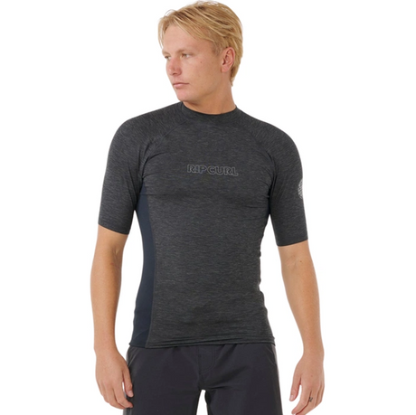 Rip Curl Down Patrol UPF Performance Rashguard SS Black Marle XXL