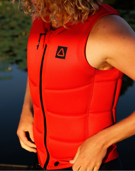 Follow Corp Impact Vest Mens Red Grey