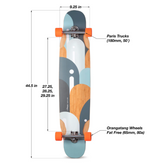 Loaded Mata Hari Skateboard Complete Blue Natural 9.25x44.5"
