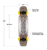 Loaded Tesseract II Chroma Skateboard Complete Natural Silver 9.6x39.5"