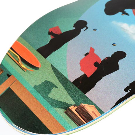 Cafe Monopoly Two Skateboard Deck Blue 8.25x14WB