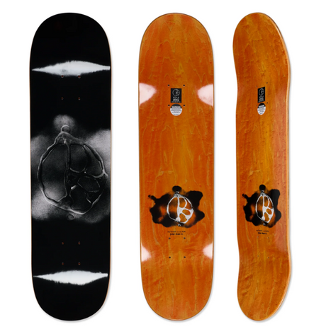 Polar Team Stroke Logo Skateboard Deck Black 8x14.25WB