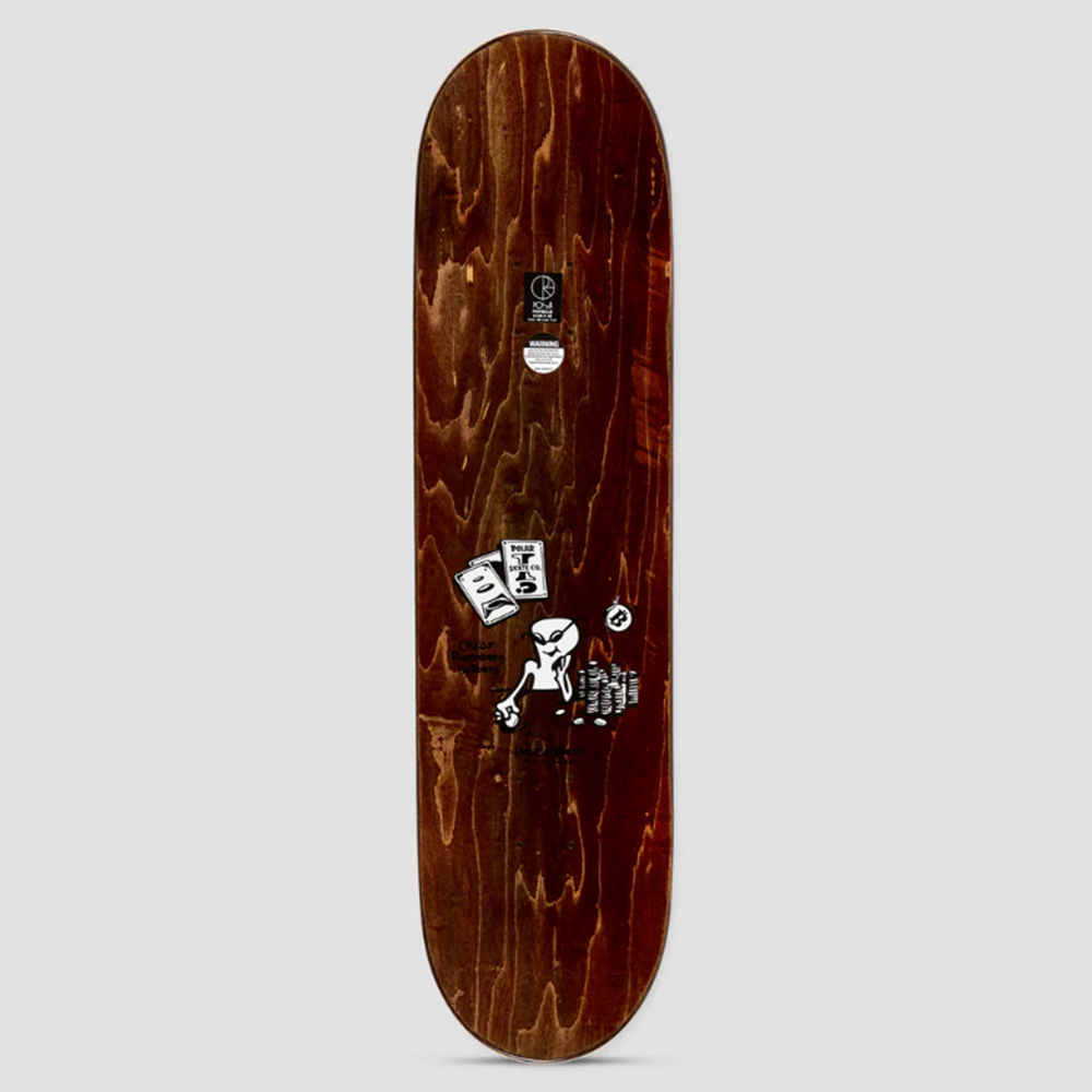 Polar Rozenberg Poker Face Skateboard Deck Black Green 8.125x14WB