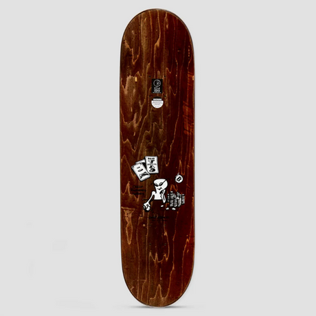 Polar Rozenberg Poker Face Skateboard Deck Black Green 8.125x14WB