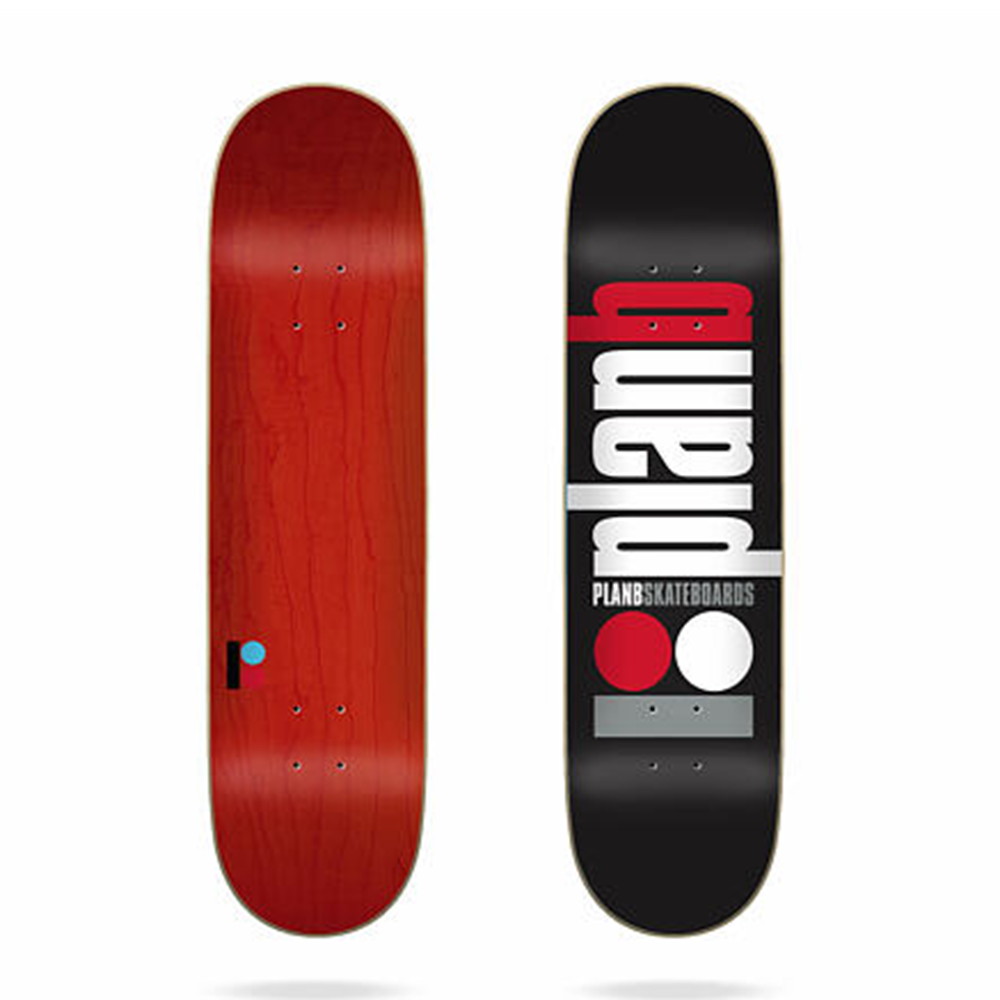 Plan B Classic Logo Skateboard Deck Black 8.25x14.2WB