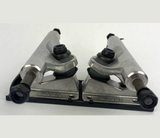 Silver M-Hollow Skateboard Trucks Set Silver Black 8.0
